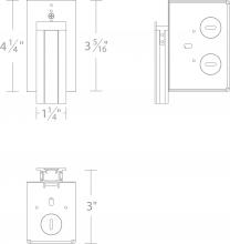 WAC US LED-T-RBOX5-AL - InvisiLED? 8ft Recessed Mounted Trim Channel Wiring Box