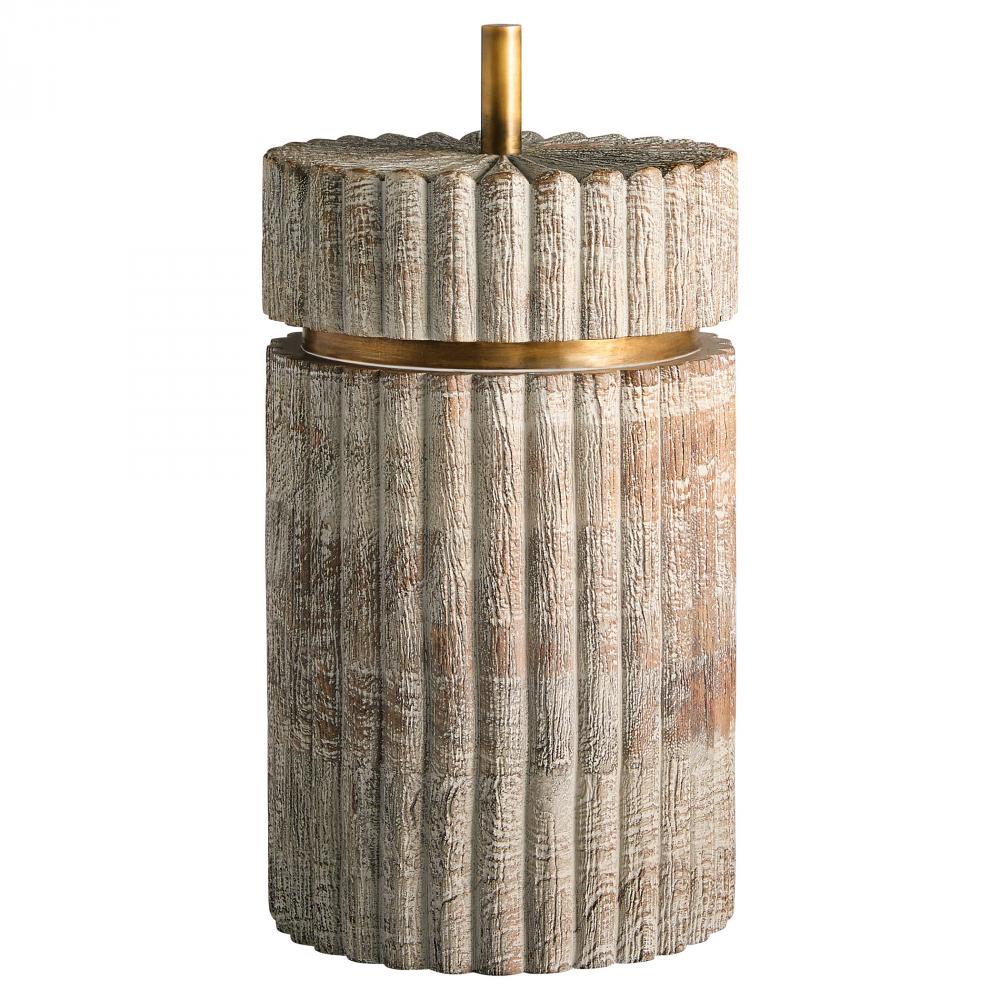 Zucca Box Distressed Taupe Brass - Tall