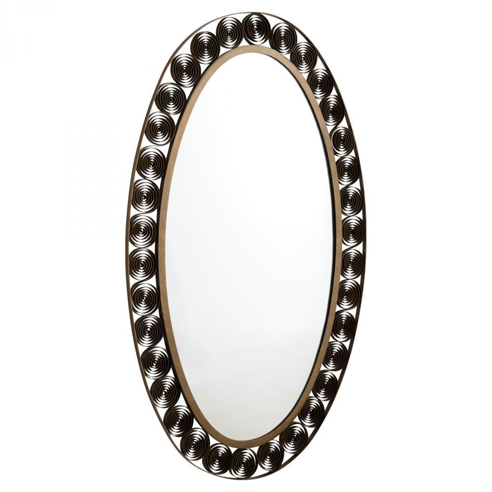 Spiro Mirror Torched Brass