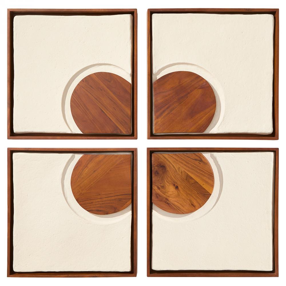 Rhys Decorative Panels Off-White Walnut - 4pc set