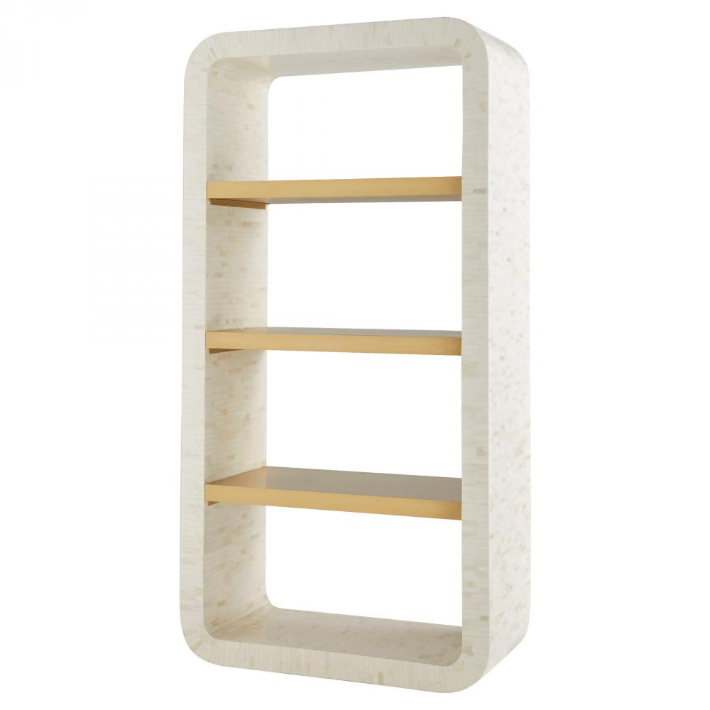 Cascada Etagere Natural Bone Brass