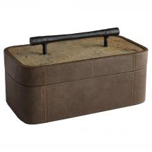 Cyan Designs 12001 - Tesoro Box Smoke Grey Slate Veneer Matte Black