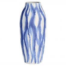 Cyan Designs 12186 - Ripple Vase Chalk White Blue - Tall