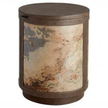 Cyan Designs 12217 - Tesoro Side Table Smoke Grey Slate Veneer Matte Black