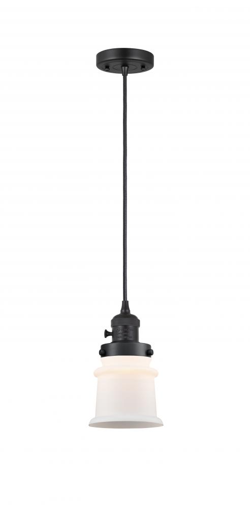 Canton - 1 Light - 5 inch - Matte Black - Cord hung - Mini Pendant