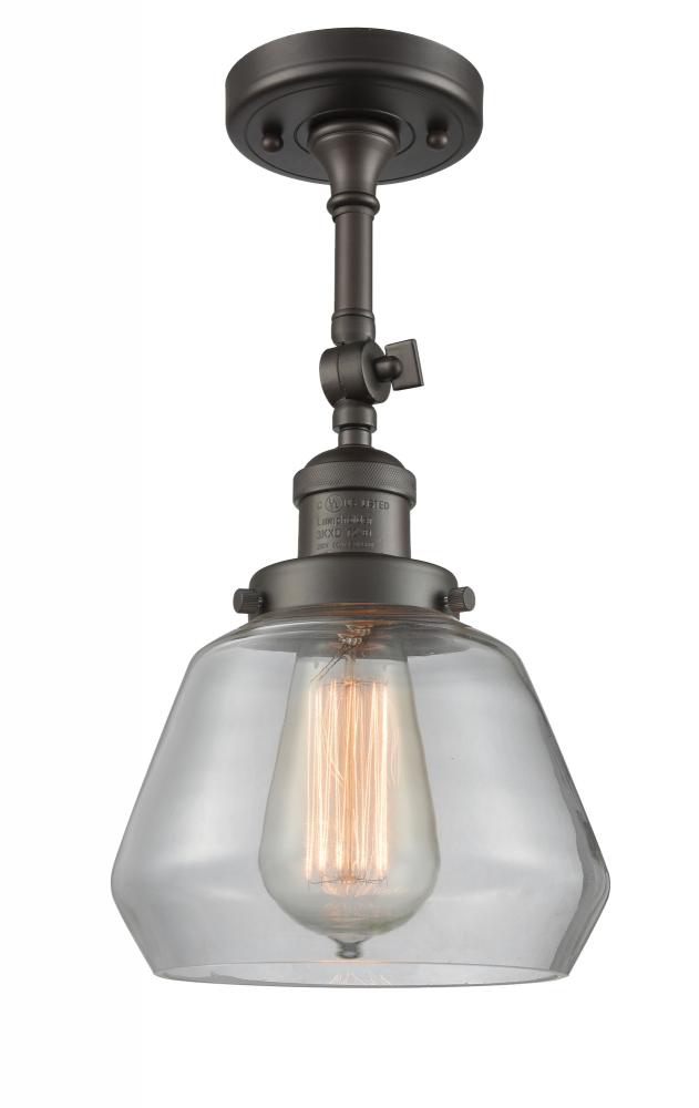 Fulton - 1 Light - 7 inch - Oil Rubbed Bronze - Adjustable Semi-Flush Mount