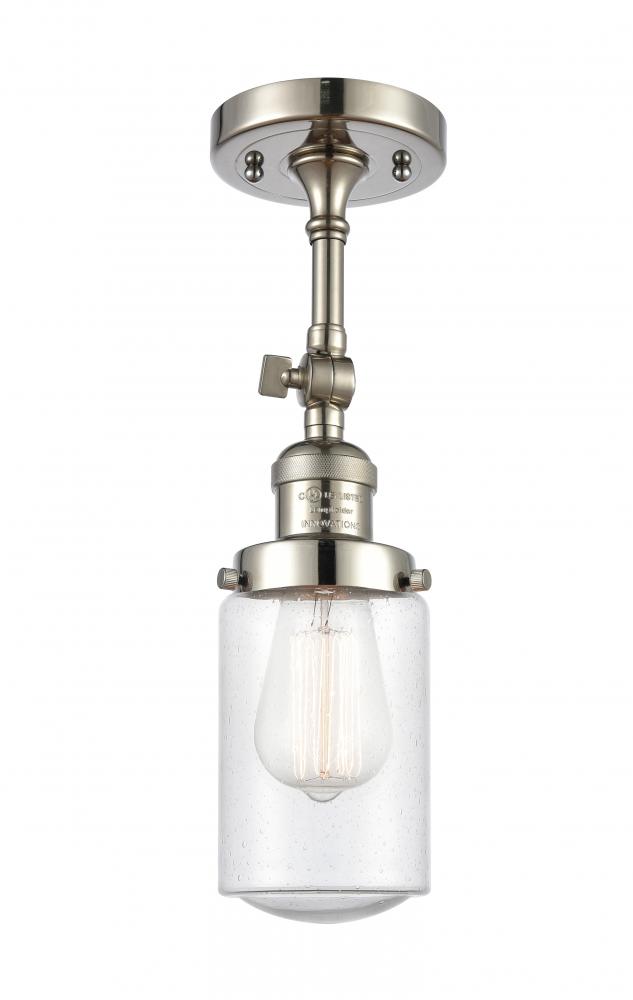 Dover - 1 Light - 5 inch - Polished Nickel - Adjustable Semi-Flush Mount