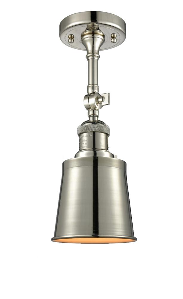 Addison - 1 Light - 5 inch - Polished Nickel - Adjustable Semi-Flush Mount