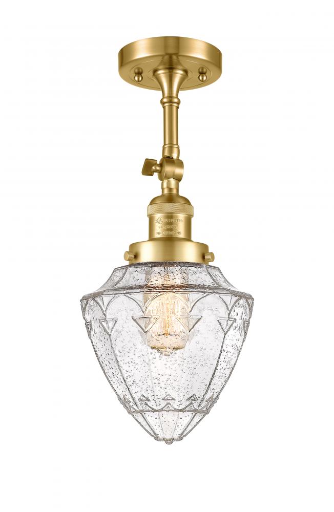 Bullet - 1 Light - 6 inch - Satin Gold - Adjustable Semi-Flush Mount