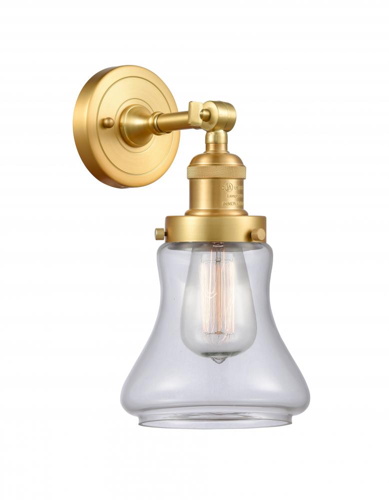 Bellmont - 1 Light - 7 inch - Satin Gold - Adjustable Sconce