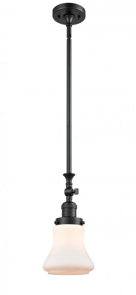 Bellmont - 1 Light - 6 inch - Matte Black - Stem Hung - Adjustable Mini Pendant