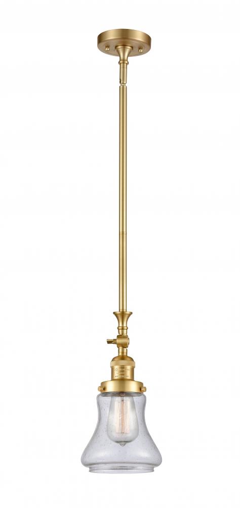 Bellmont - 1 Light - 6 inch - Satin Gold - Stem Hung - Adjustable Mini Pendant