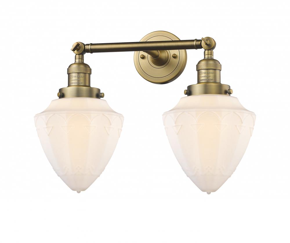 Bullet - 2 Light - 18 inch - Brushed Brass - Adjustable Bath Vanity Light