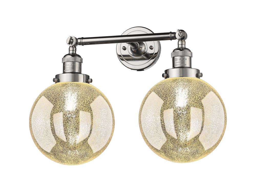 Beacon - 2 Light - 19 inch - Polished Nickel - Adjustable Bath Vanity Light