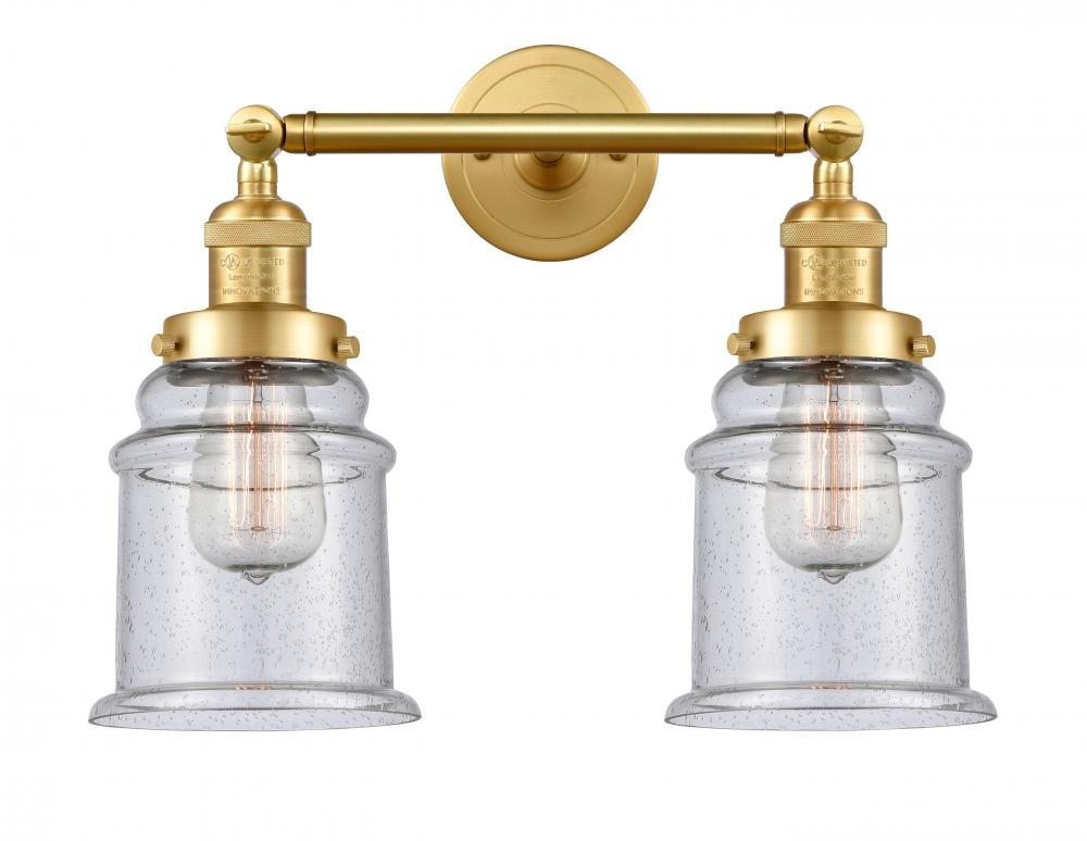 Canton - 2 Light - 17 inch - Satin Gold - Adjustable Bath Vanity Light