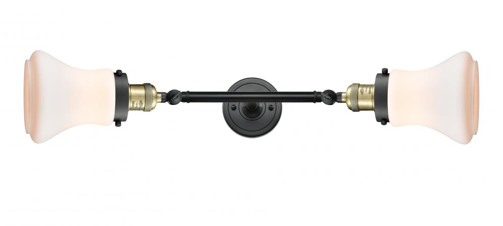 Bellmont - 2 Light - 6 inch - Black Antique Brass - Adjustable Bath Vanity Light