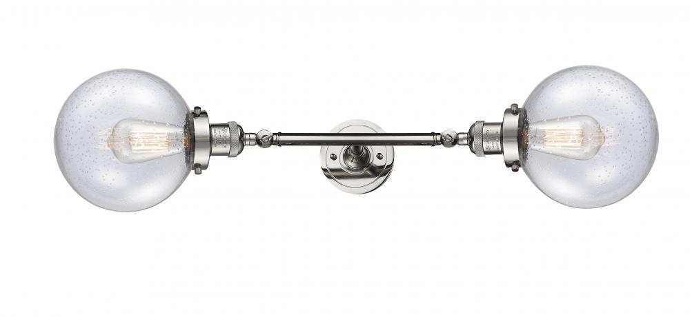 Beacon - 2 Light - 8 inch - Polished Nickel - Adjustable Bath Vanity Light