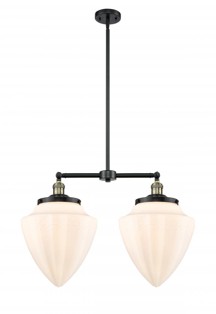 Bullet - 2 Light - 24 inch - Black Antique Brass - Stem Hung - Adjustable Island Light