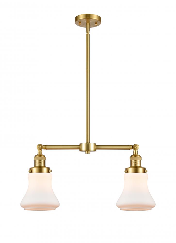 Bellmont - 2 Light - 21 inch - Satin Gold - Stem Hung - Adjustable Island Light