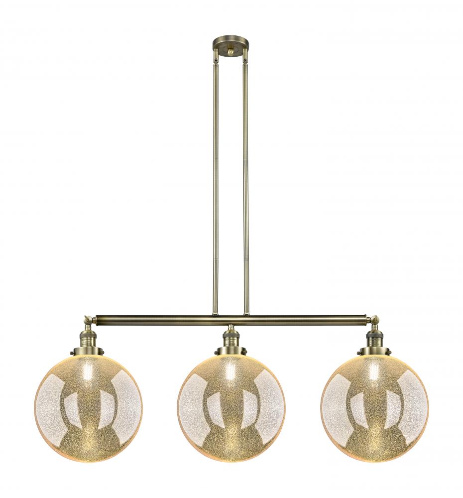Beacon - 3 Light - 44 inch - Antique Brass - Stem Hung - Adjustable Island Light