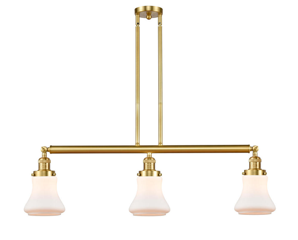 Bellmont - 3 Light - 39 inch - Satin Gold - Stem Hung - Adjustable Island Light
