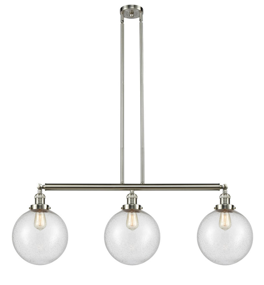 Beacon - 3 Light - 42 inch - Brushed Satin Nickel - Stem Hung - Adjustable Island Light