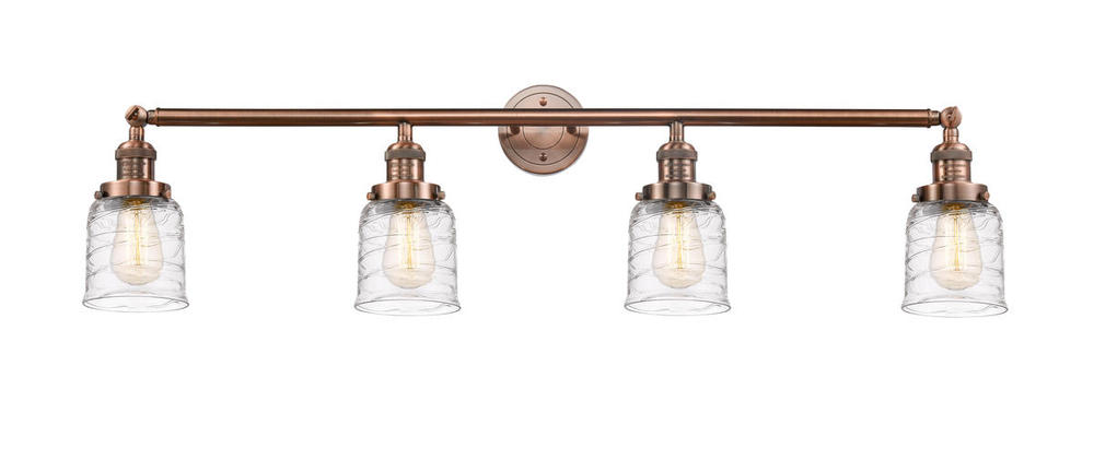 Bell - 4 Light - 42 inch - Antique Copper - Adjustable Bath Vanity Light