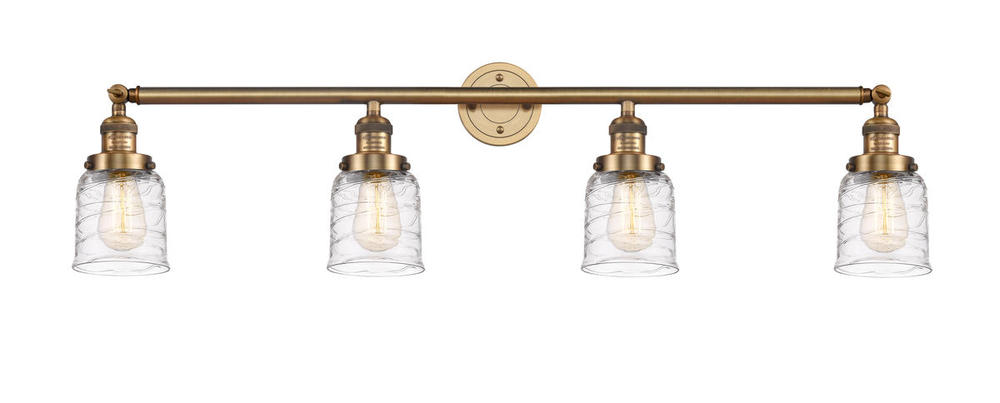 Bell - 4 Light - 42 inch - Brushed Brass - Adjustable Bath Vanity Light