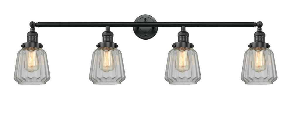 Chatham - 4 Light - 42 inch - Matte Black - Adjustable Bath Vanity Light