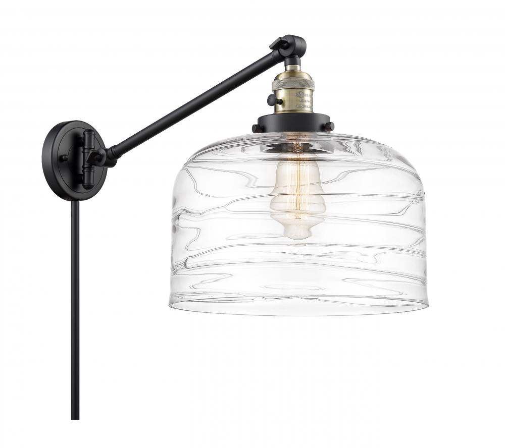 Bell - 1 Light - 12 inch - Black Antique Brass -Adjustable Swing Arm