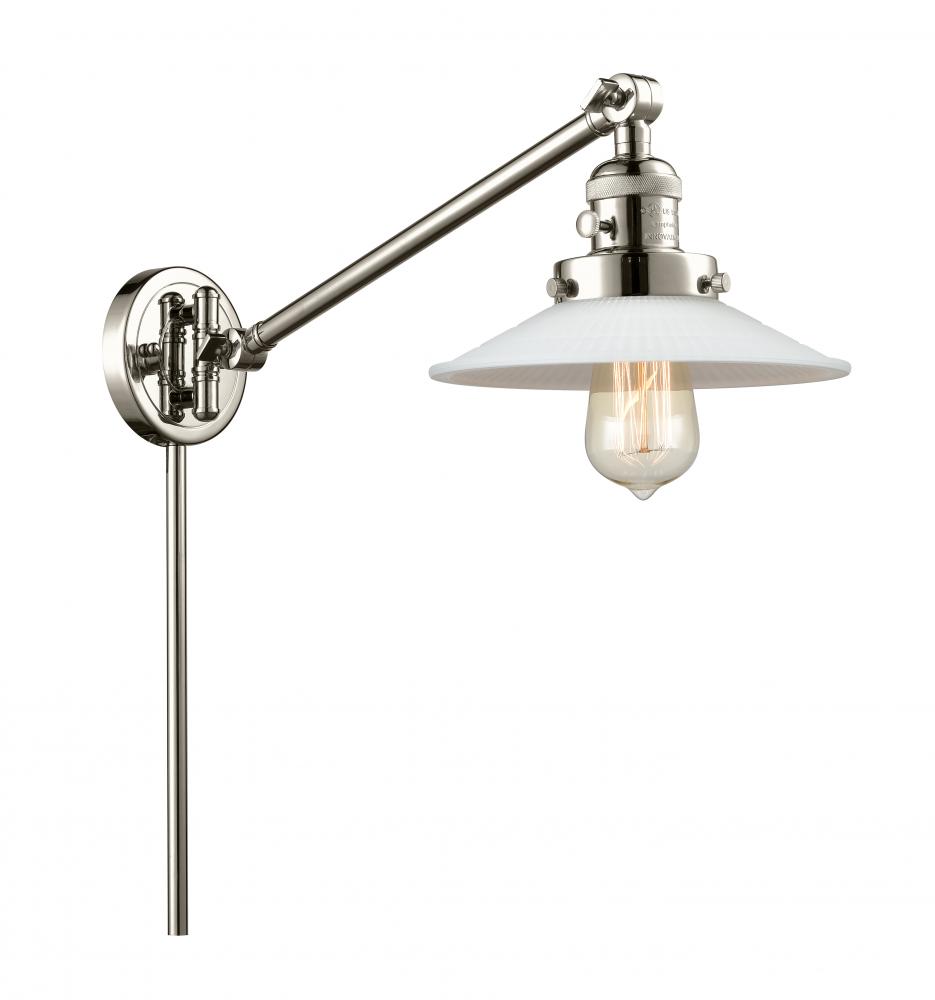 Halophane - 1 Light - 9 inch - Polished Nickel -Adjustable Swing Arm