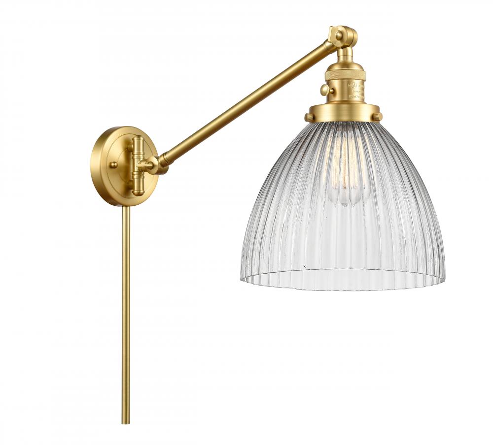 Seneca Falls - 1 Light - 10 inch - Satin Gold -Adjustable Swing Arm