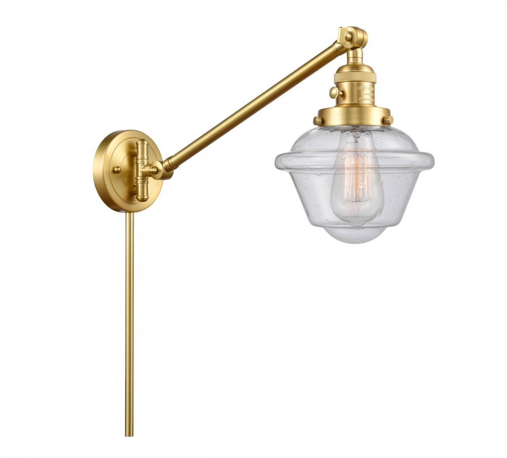 Oxford - 1 Light - 8 inch - Satin Gold -Adjustable Swing Arm