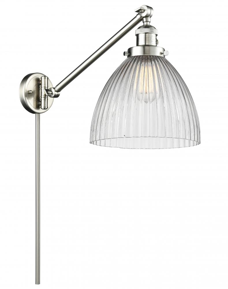 Seneca Falls - 1 Light - 10 inch - Brushed Satin Nickel -Adjustable Swing Arm