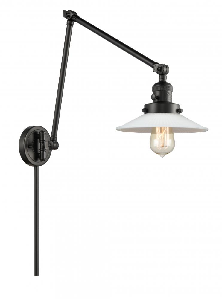 Halophane - 1 Light - 9 inch - Matte Black -Adjustable Swing Arm