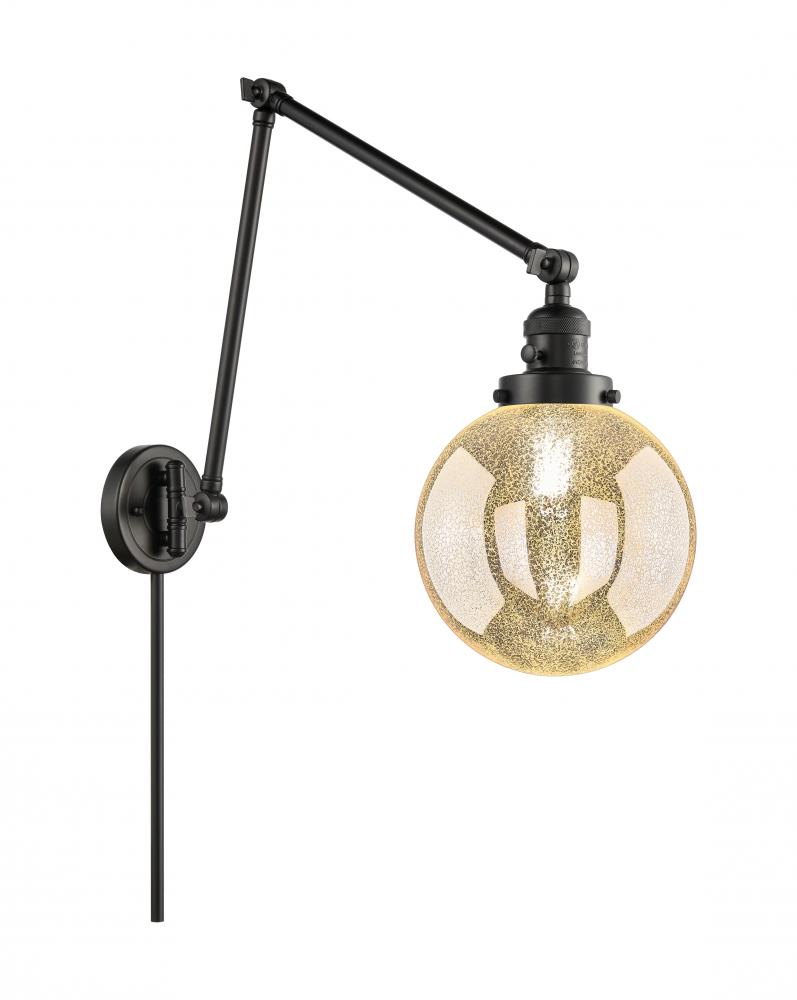 Beacon - 1 Light - 8 inch - Matte Black -Adjustable Swing Arm