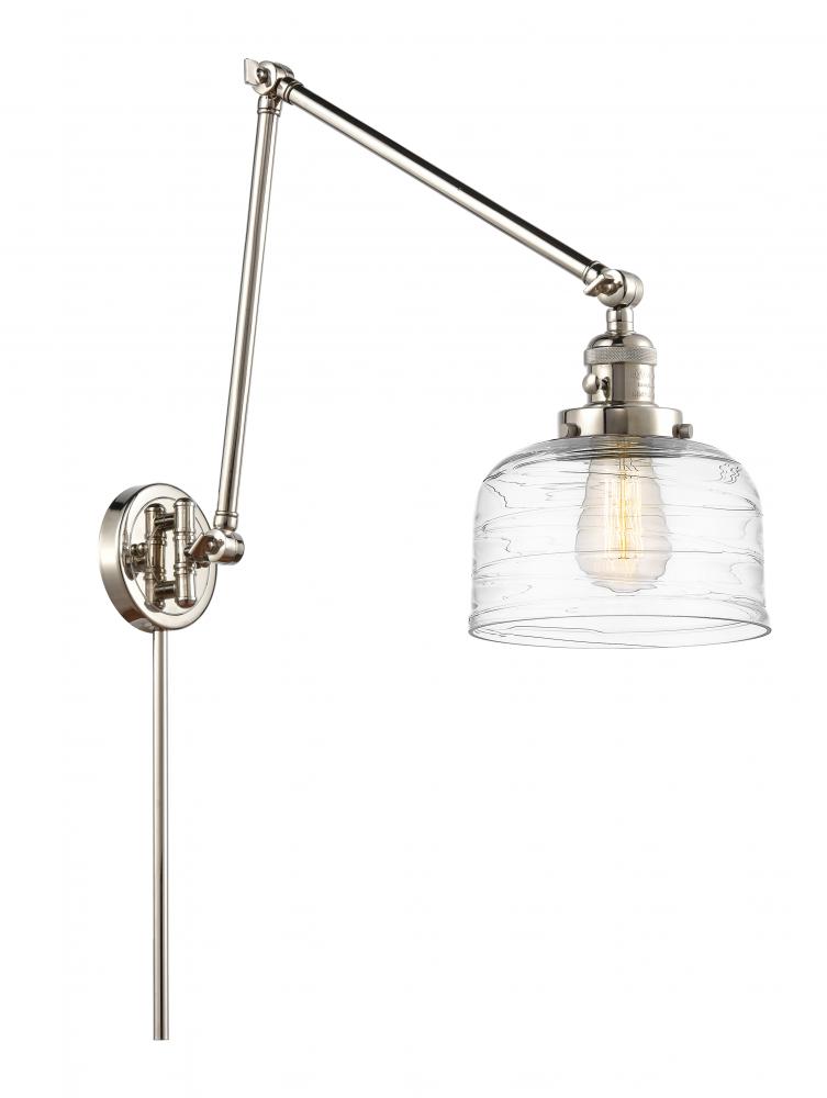 Bell - 1 Light - 8 inch - Polished Nickel -Adjustable Swing Arm