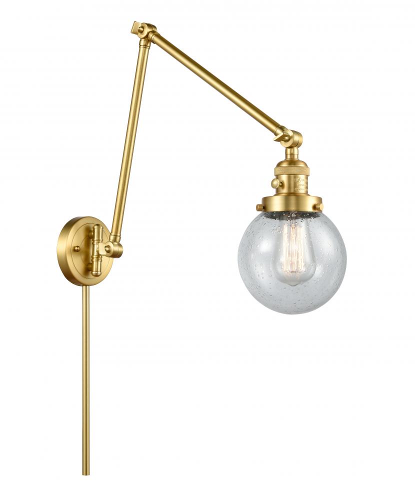 Beacon - 1 Light - 6 inch - Satin Gold -Adjustable Swing Arm