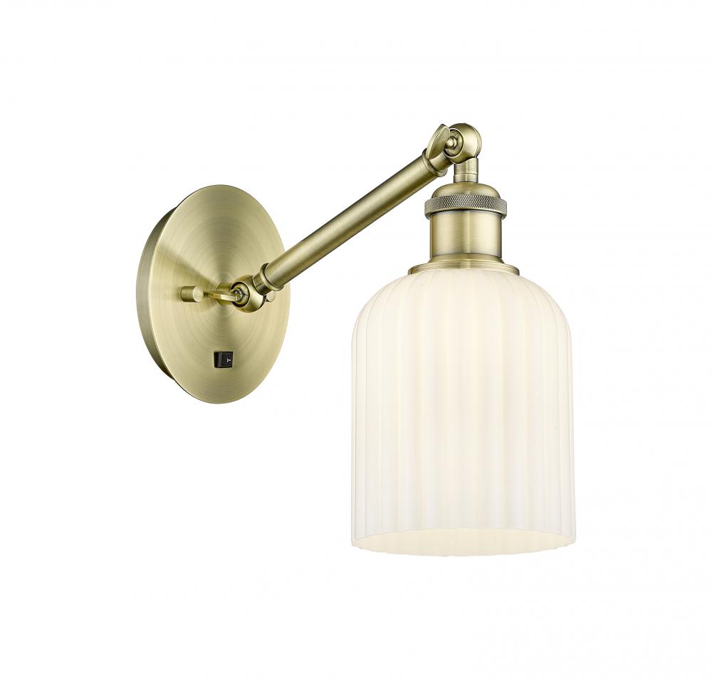 Bridal Veil - 1 Light - 5 inch - Antique Brass - Adjustable Sconce