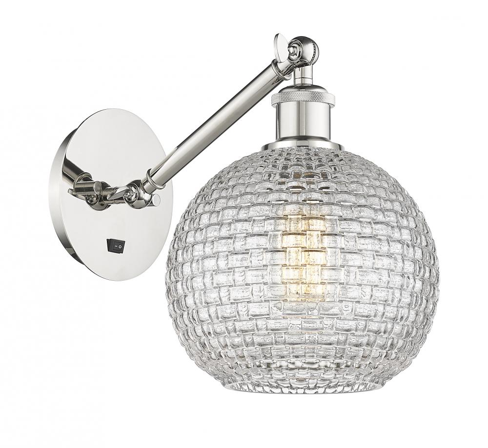 Athens - 1 Light - 8 inch - Polished Nickel - Adjustable Sconce