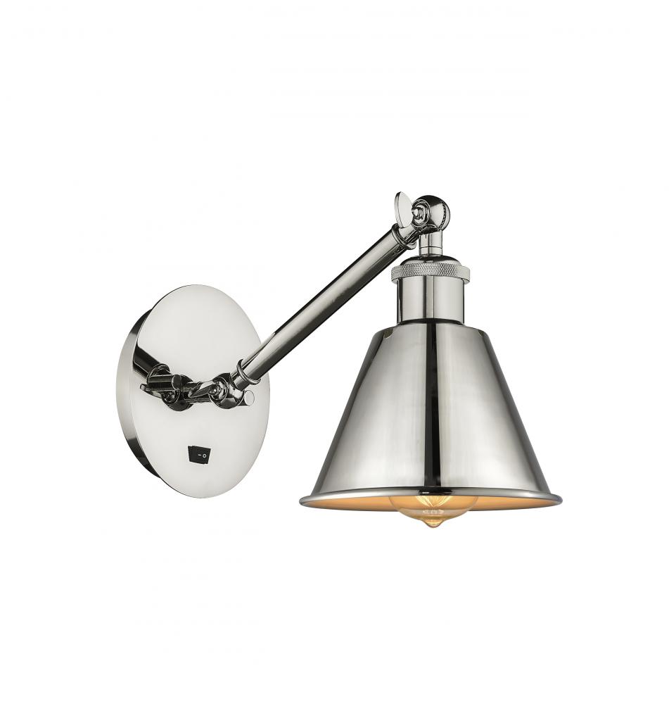 Smithfield - 1 Light - 7 inch - Polished Nickel - Adjustable Sconce