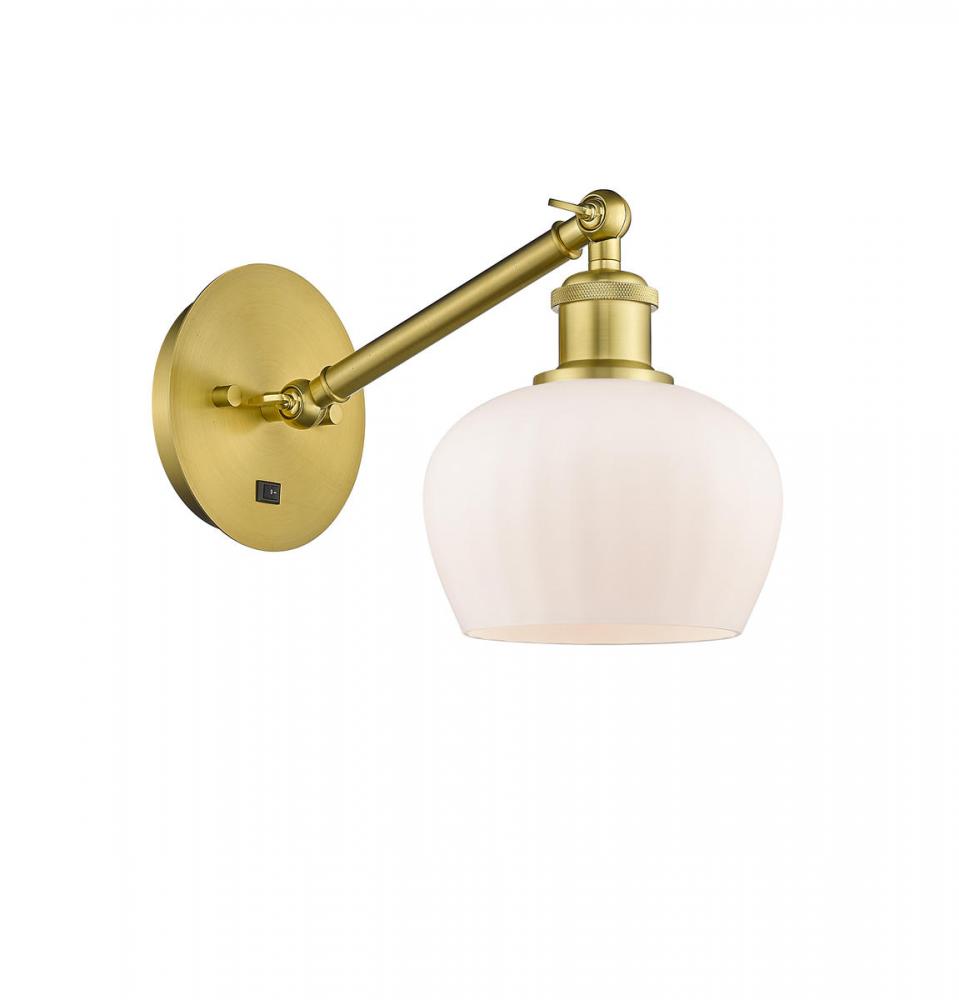 Fenton - 1 Light - 7 inch - Satin Gold - Adjustable Sconce