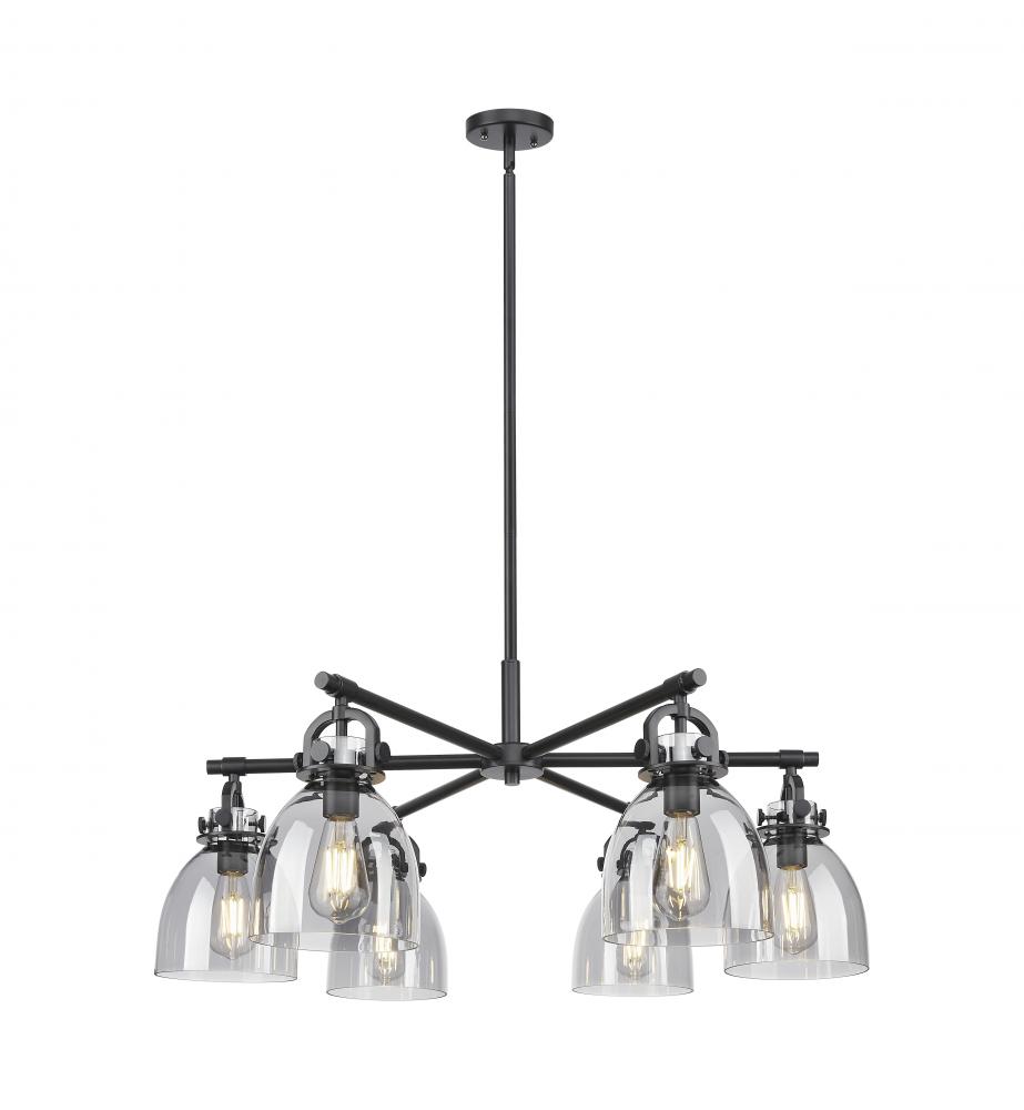 Newton Bell - 6 Light - 26 inch - Polished Nickel - Chandelier