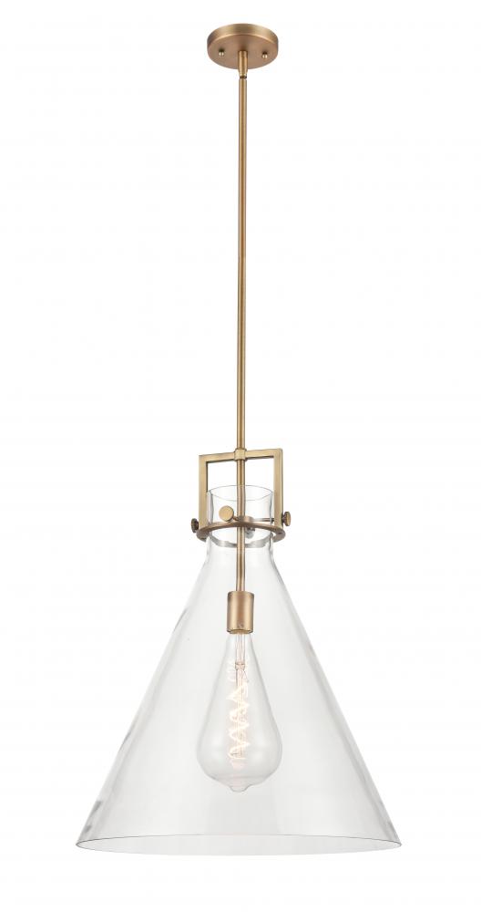 Newton Cone - 1 Light - 18 inch - Champagne Bronze - Cord hung - Pendant