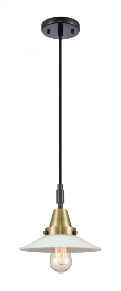 Halophane - 1 Light - 9 inch - Black Antique Brass - Mini Pendant