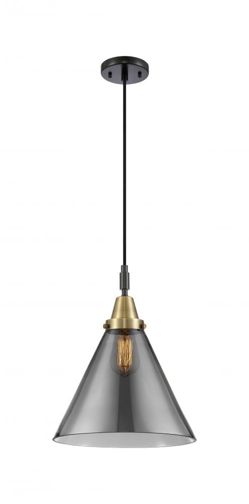 Cone - 1 Light - 12 inch - Black Antique Brass - Mini Pendant
