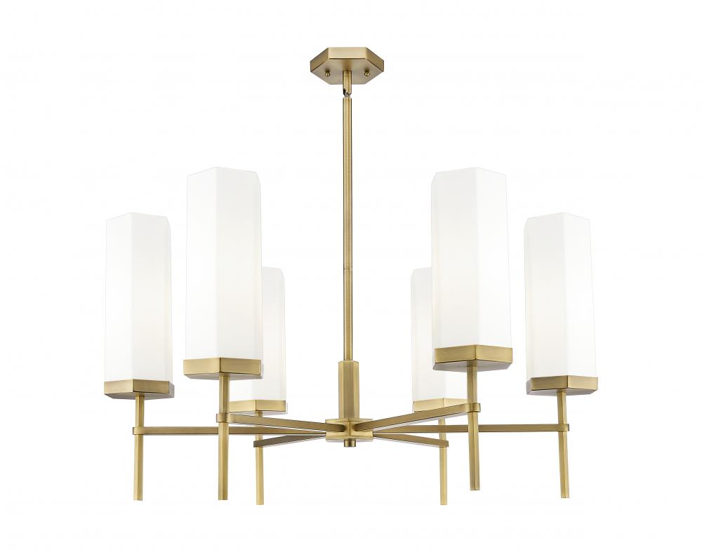 Blakeley - 6 Light - 32 inch - Satin Nickel - Chandelier