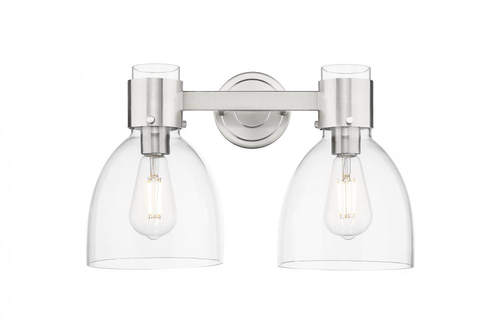 Lawton Bell - 2 Light - 17 inch - Satin Nickel - Bath Vanity Light