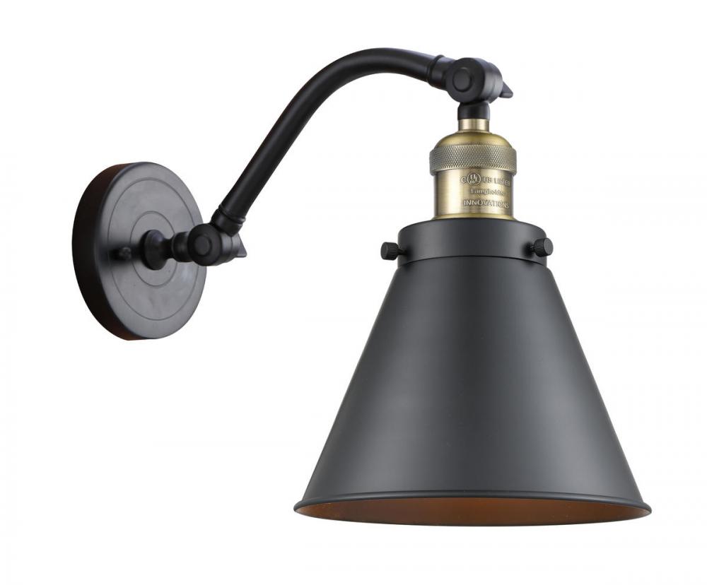 Appalachian - 1 Light - 8 inch - Black Antique Brass - Adjustable Sconce