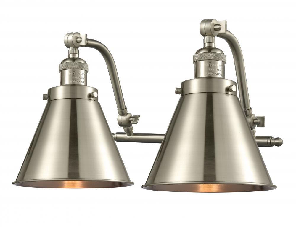 Appalachian - 2 Light - 18 inch - Brushed Satin Nickel - Adjustable Bath Vanity Light